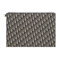 DIOR Jacquard Clutch Trumpets Men's Beige & Black