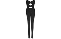 SAINT LAURENT Cut-Out Strapless Jumpsuit