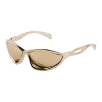 PRADA Oval Sunglasses Women's Gold