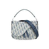 DIOR Saddle Cow Leather Saddle Bag, Sling Bag, Crossbody Bag, Shoulder Bag Men's Blue
