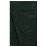 HERMES Cashmere Shawls Women's Black Forest Color