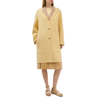 HERMES Coats Women's Yellow
