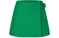 LOUIS VUITTON Wool Silk Double Ring Mini Wrap Skirt