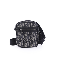 DIOR Embroidery With Cow Leather Messenger Bag, Crossbody Bag, Shoulder Bag Men's