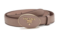 PRADA Leather Belts Women's Apricot