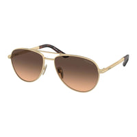 PRADA Metal Aviator Sunglasses Men's Gold