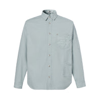 DIOR Logo Embroidered Collared Long-Sleeved Shirt