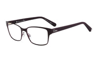 DIOR Metal Square Eyeglass Frames Unisex Black
