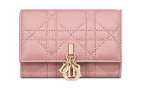 DIOR Sheepskin Wallet Women's Pink