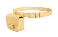 CELINE Leather Belts Women's Yellow