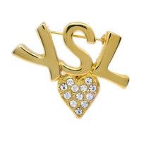 SAINT LAURENT Pre Owned 2000s Ysl Heart Brooch