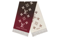 LOUIS VUITTON Knit Scarf Women's Red/Brown