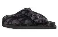 DIOR Aqua Mule DIOR Oblique Shearling Grey