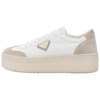 PRADA Downtown Low Top Skateboard Shoes Women's Beige