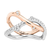 DIOR White 18k Gold Rings Women's Silver Rose Gold