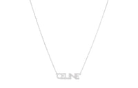 CELINE Monochroms Strass Necklace In Brass With Rhodium Finish And Crystals