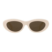 LOUIS VUITTON Oval Sunglasses Women's Beige