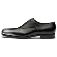 PRADA Casual Leather Shoes Men's Black Silver