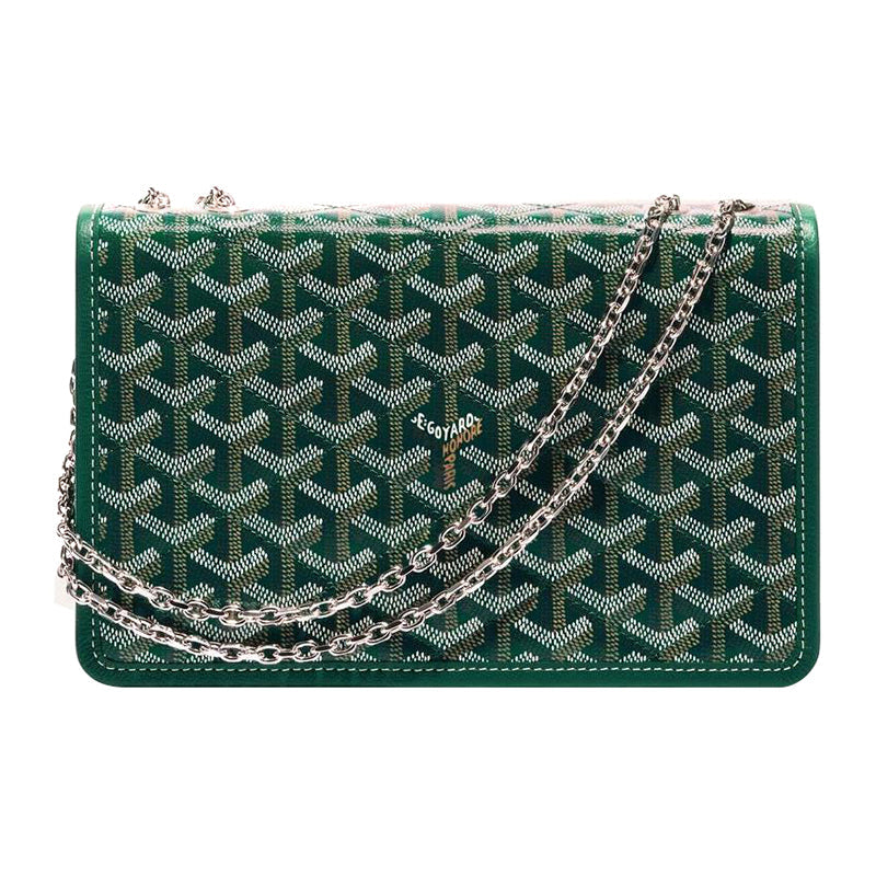 GOYARD Alexandre III Canvas With Leather Shoulder Bag Crossbody Bag Women's Green