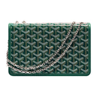 GOYARD Alexandre III Canvas With Leather Shoulder Bag Crossbody Bag Women's Green