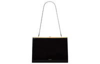 SAINT LAURENT Cow Leather Handbag Shoulder Bag Women's Black