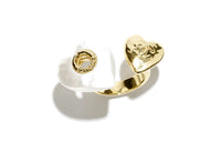 CHANEL Metal Resin Pearl Rings Women's Gold