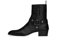 SAINT LAURENT Wyatt Ankle Boots Men's Black