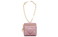 DIOR Patent Leather Cowhide Clutch Extra Mini Women's Pink