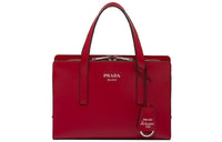 PRADA Re-Edition Shiny Leather Handbag Regular Women's Scarlet