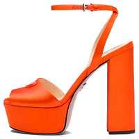 PRADA Strap Sandals Women's Orange