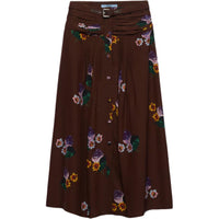 PRADA Floral-Printed Belted Midi Skirt