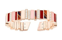 DIOR Rose Gold With Diamond Bangles Women's
