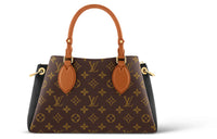 LOUIS VUITTON Canvas Cow Leather Patchwork Shoulder Bag Crossbody Bag Handbag Small Size Women's Brown