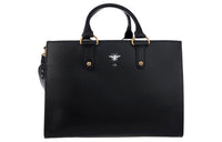 DIOR Cow Leather Shoulder Bag Crossbody Bag Handbag Women's Black