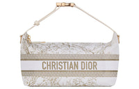 DIOR DiorTravel Fabric Portable Clutch Medium Size Women's Gold