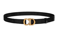 DIOR Minimalist Casual Fashion Versatile Smooth Buckle Belt Kids' Black