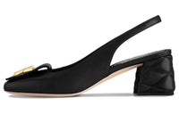 LOUIS VUITTON Shake Chunky Heel High Heels 5.5cm Women's Black