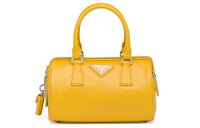 PRADA Saffiano Leather Handbag Handbag Women's Sunset Yellow