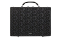 DIOR Lock Canvas Handbags Briefcases Men's Black