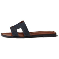 HERMES Oran Slip Resistant Slide Slippers Women's Original Blue