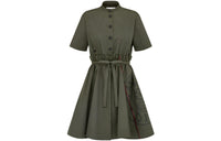 DIOR Short-Sleeved Dresses Women's Khaki
