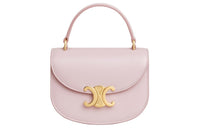 CELINE Triomphe Arc De Triomphe Calfskin Shoulder Bag Crossbody Bag Handbag Mini Women's Light Pink