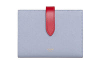 CELINE Cow Leather Wallet Unisex Arctic Blue