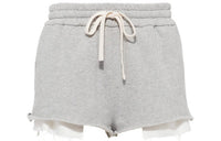 MIU MIU Layered detail Cotton Shorts