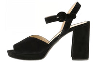PRADA Chunky Heel One Strap Sandals Women's Black