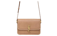 SAINT LAURENT SOLFERINO Calfskin Shoulder Bag Crossbody Bag Medium Size Women's Brown