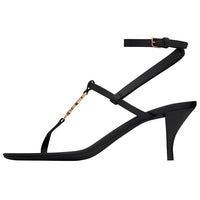 SAINT LAURENT CASSANDRA One-Strap Sandals 6cm Women's Black