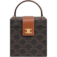 CELINE Canvas Storage Box Unisex Brown