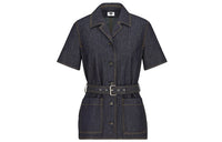DIOR Quarterly New Products Denim Jackets Women's Dark Blue