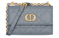 DIOR Caro Lambskin Crossbody Bag Shoulder Bag Mini Women's Cloud Blue